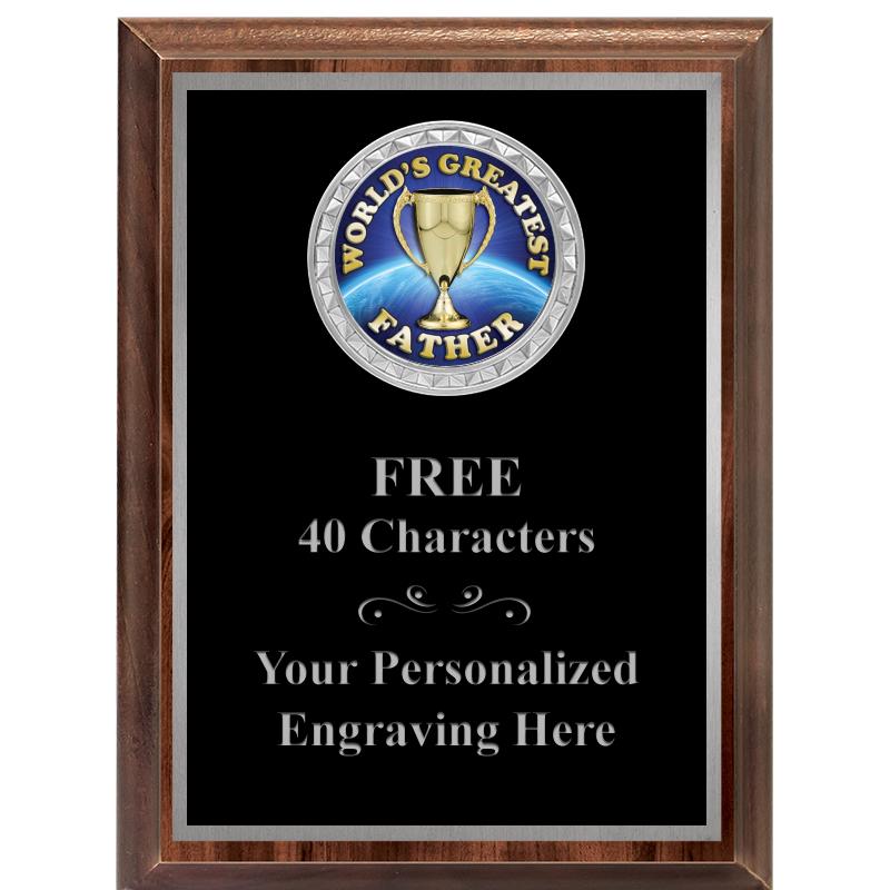 6X8 WOOD EXECUTIVE INS PLQ SV