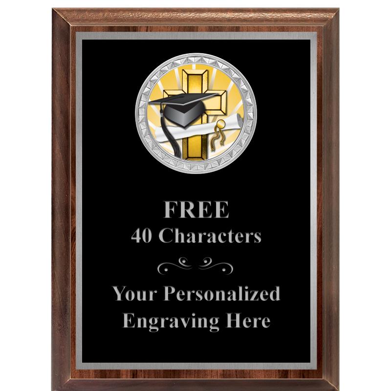 6X8 WOOD EXECUTIVE INS PLQ SV