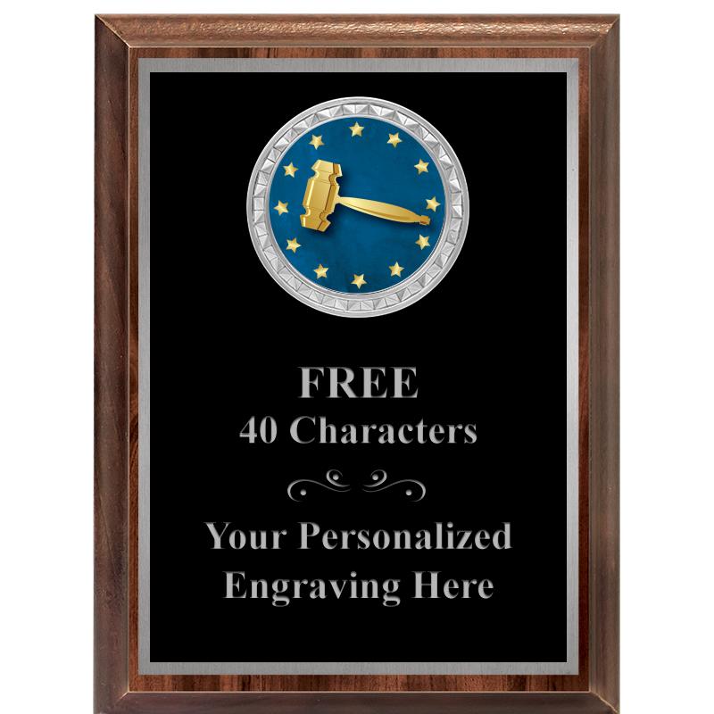 6X8 WOOD EXECUTIVE INS PLQ SV