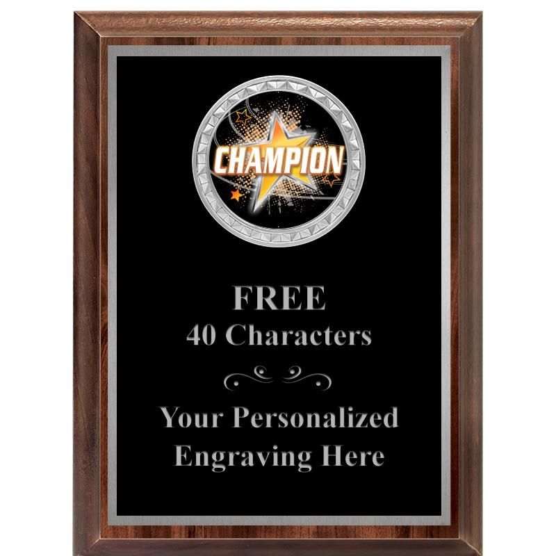 6X8 WOOD EXECUTIVE INS PLQ SV