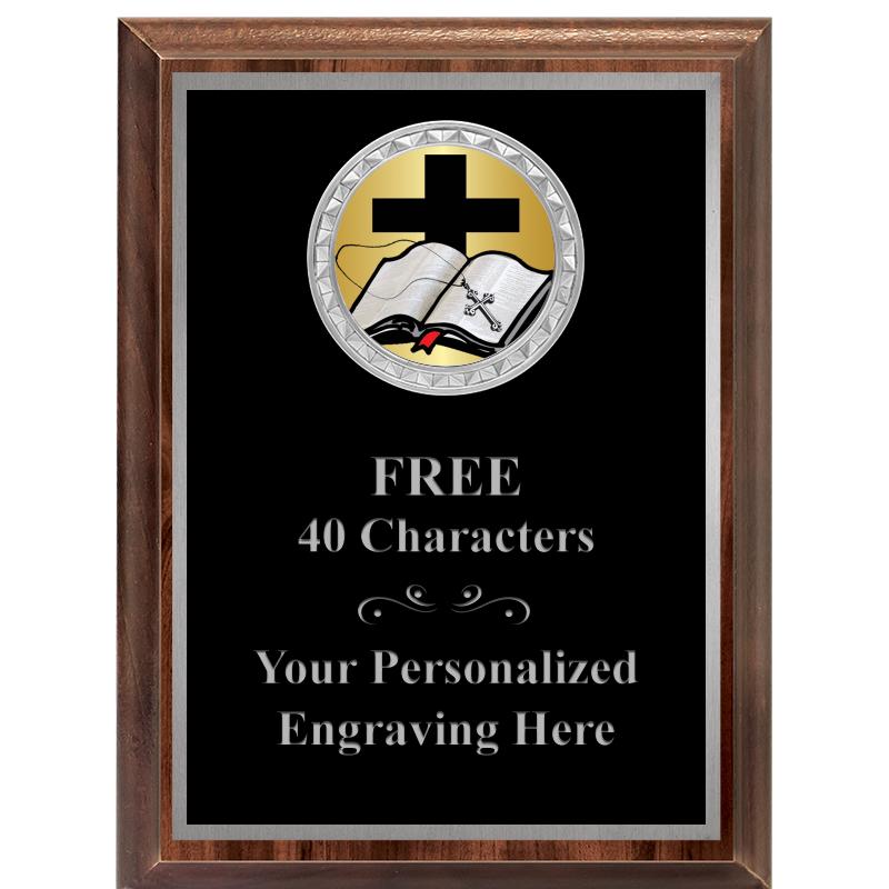 6X8 WOOD EXECUTIVE INS PLQ SV