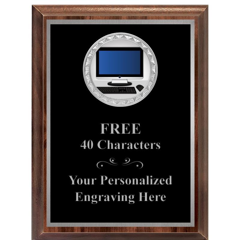 6X8 WOOD EXECUTIVE INS PLQ SV