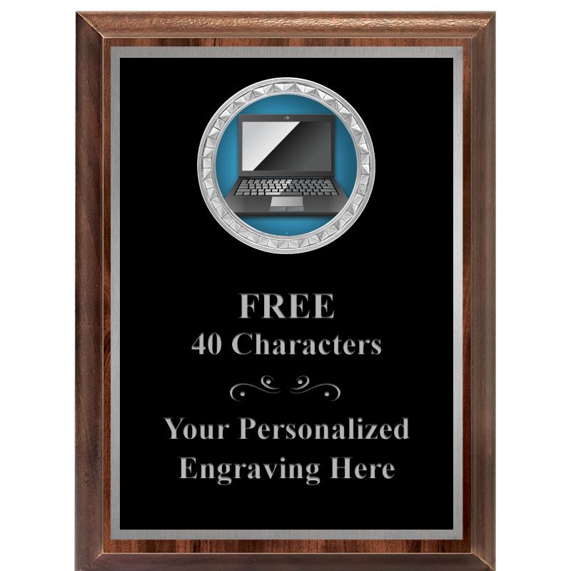 6X8 WOOD EXECUTIVE INS PLQ SV