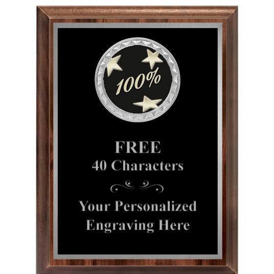 6X8 WOOD EXECUTIVE INS PLQ SV