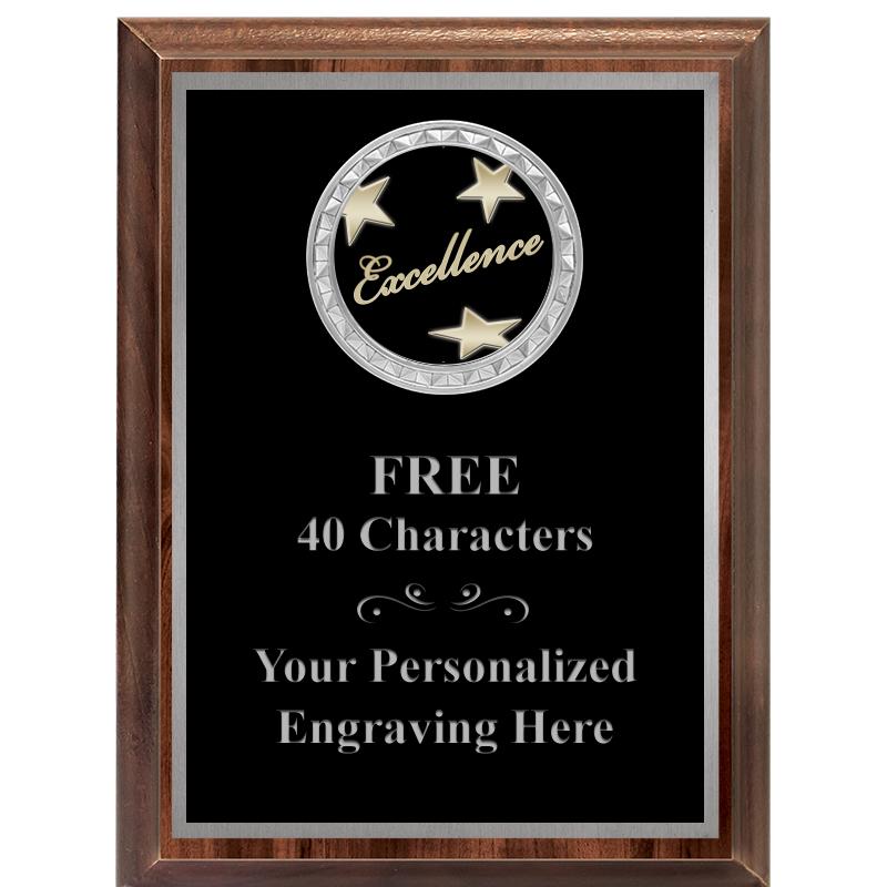 6X8 WOOD EXECUTIVE INS PLQ SV