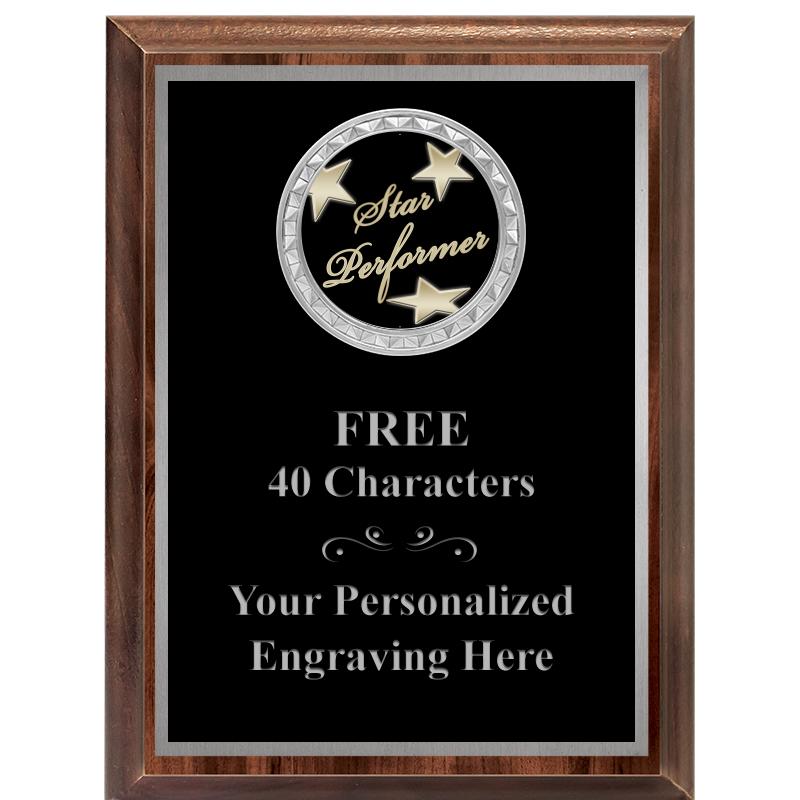 6X8 WOOD EXECUTIVE INS PLQ SV