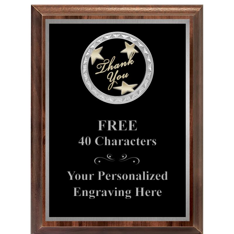 6X8 WOOD EXECUTIVE INS PLQ SV