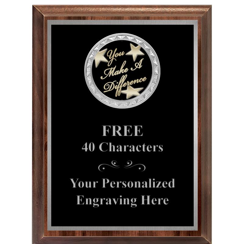 6X8 WOOD EXECUTIVE INS PLQ SV