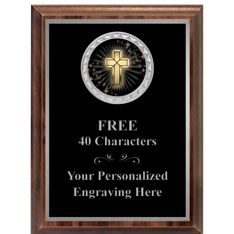 6X8 WOOD EXECUTIVE INS PLQ SV