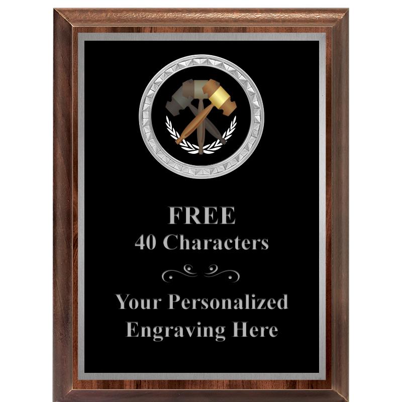 6X8 WOOD EXECUTIVE INS PLQ SV