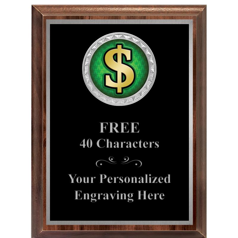 6X8 WOOD EXECUTIVE INS PLQ SV