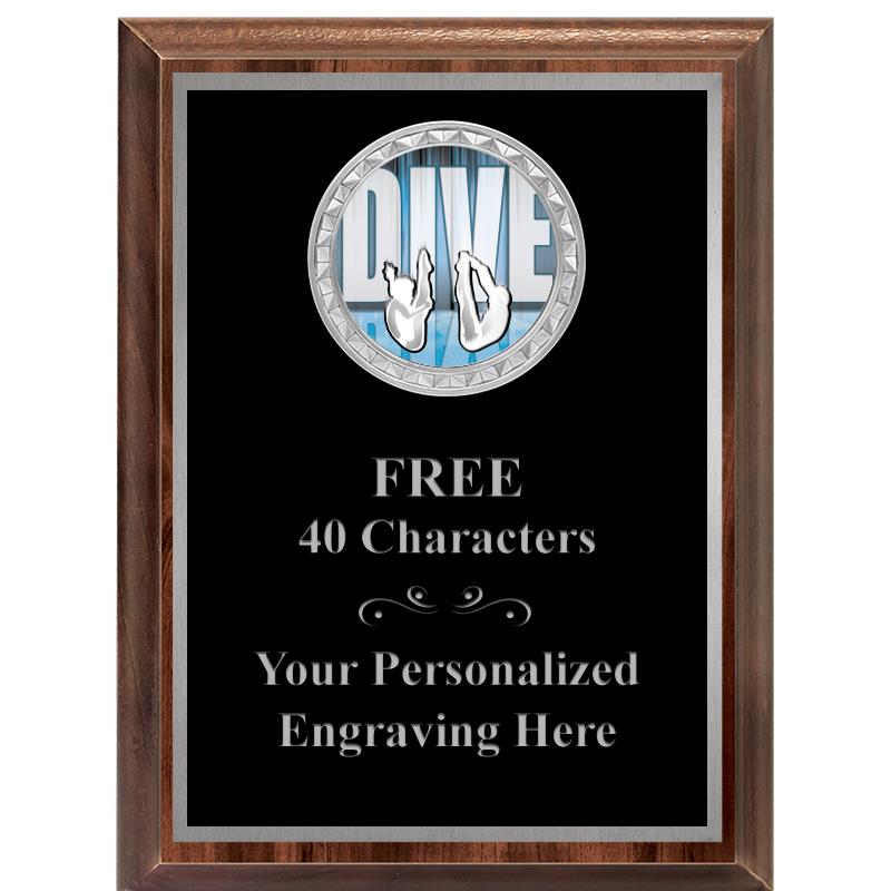 6X8 WOOD EXECUTIVE INS PLQ SV