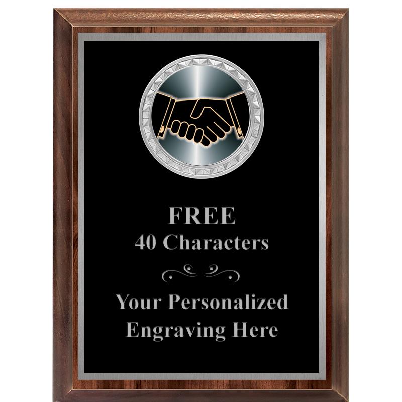 6X8 WOOD EXECUTIVE INS PLQ SV