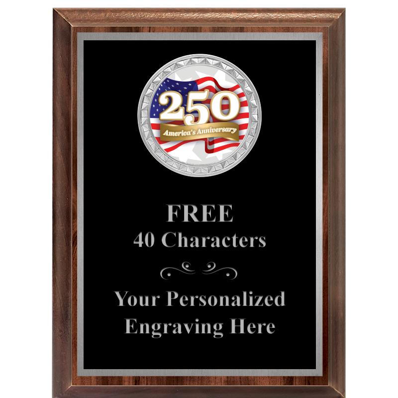 6X8 WOOD EXECUTIVE INS PLQ SV