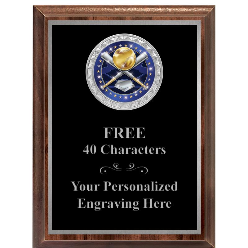 6X8 WOOD EXECUTIVE INS PLQ SV