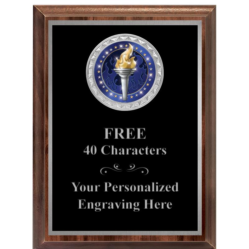 6X8 WOOD EXECUTIVE INS PLQ SV