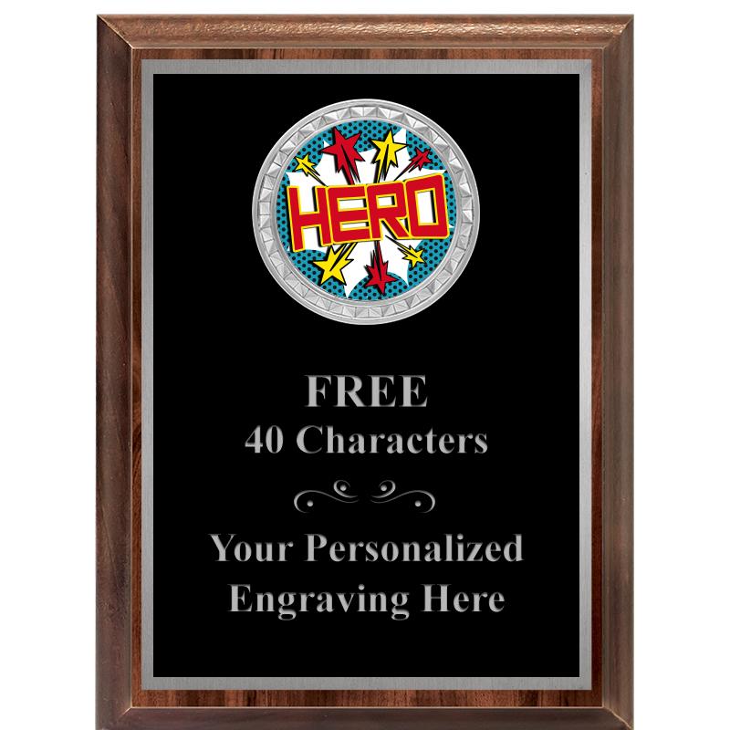 6X8 WOOD EXECUTIVE INS PLQ SV