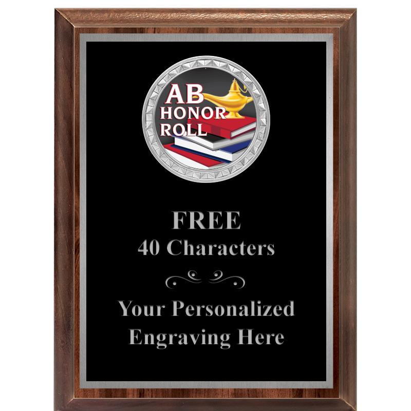 6X8 WOOD EXECUTIVE INS PLQ SV