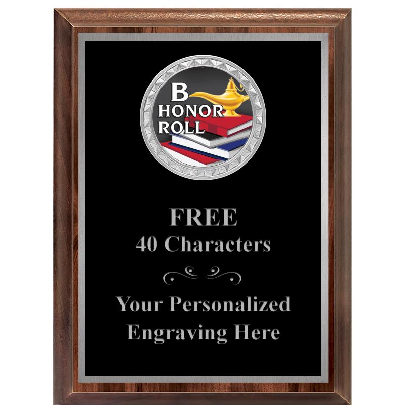 6X8 WOOD EXECUTIVE INS PLQ SV