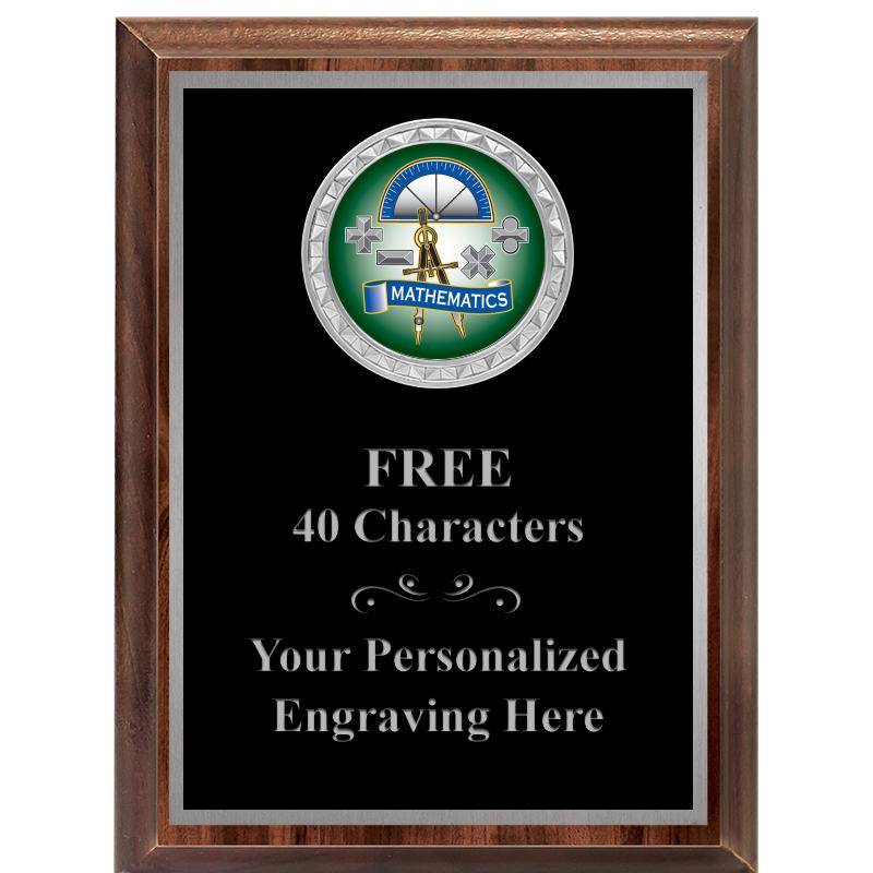 6X8 WOOD EXECUTIVE INS PLQ SV