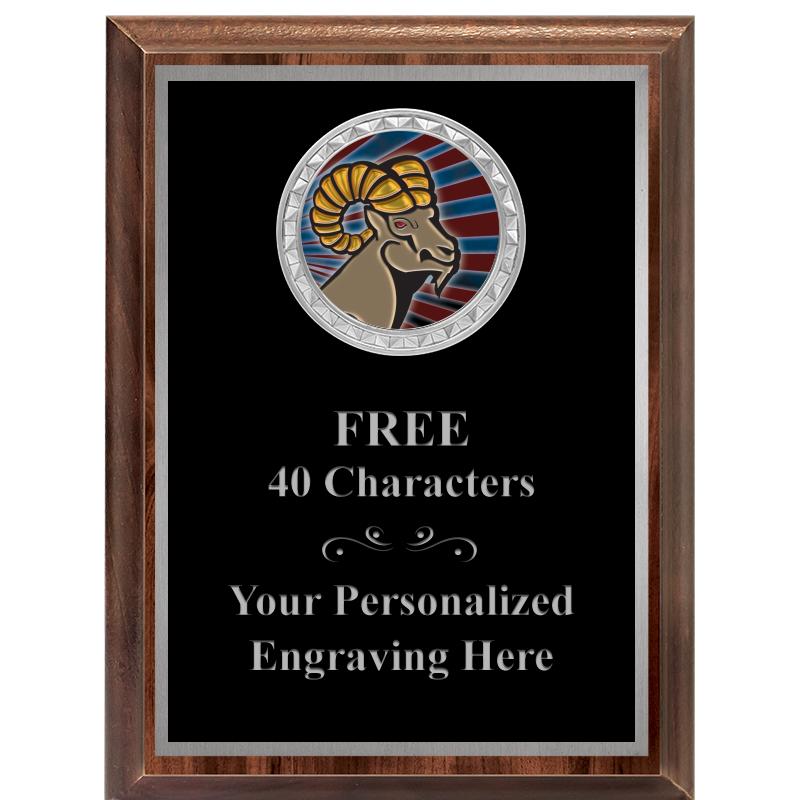 6X8 WOOD EXECUTIVE INS PLQ SV