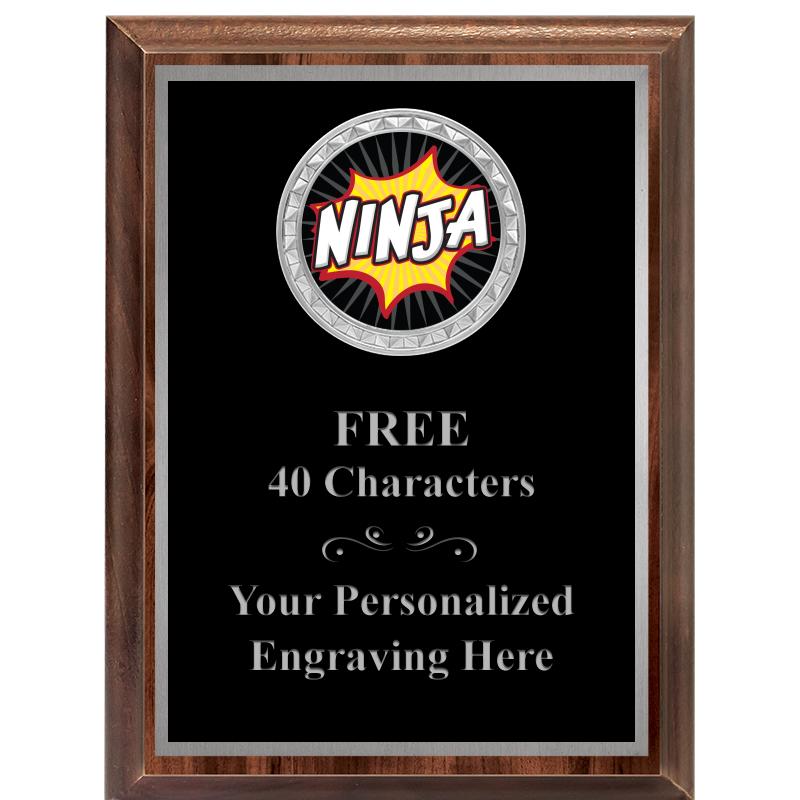 6X8 WOOD EXECUTIVE INS PLQ SV