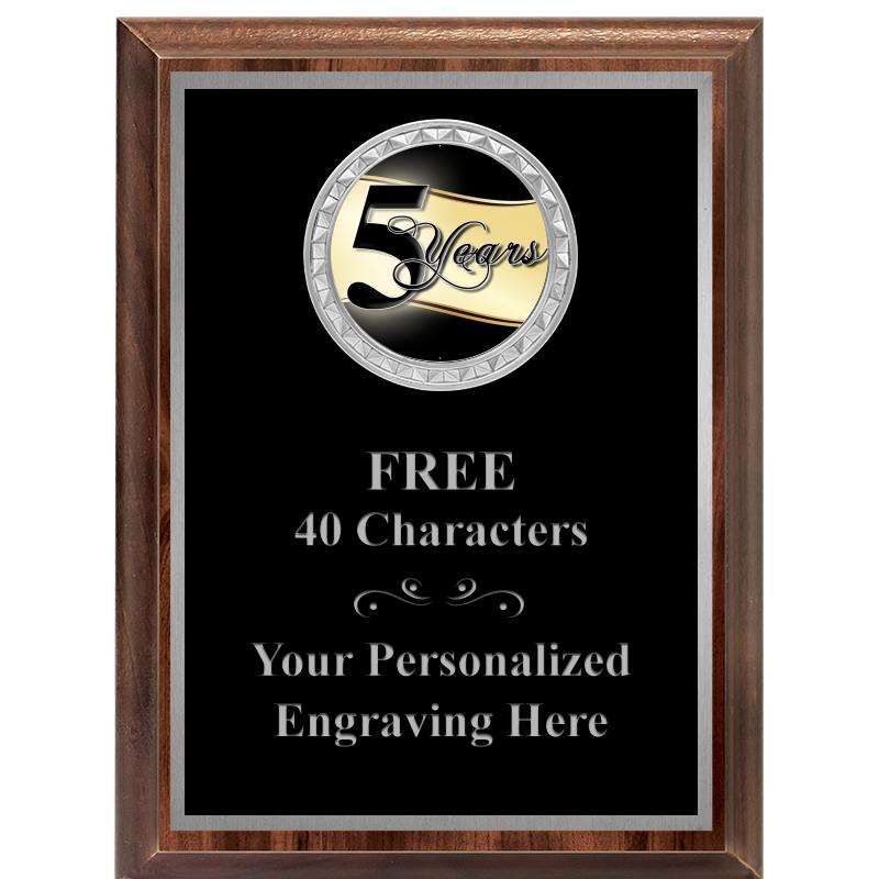 6X8 WOOD EXECUTIVE INS PLQ SV