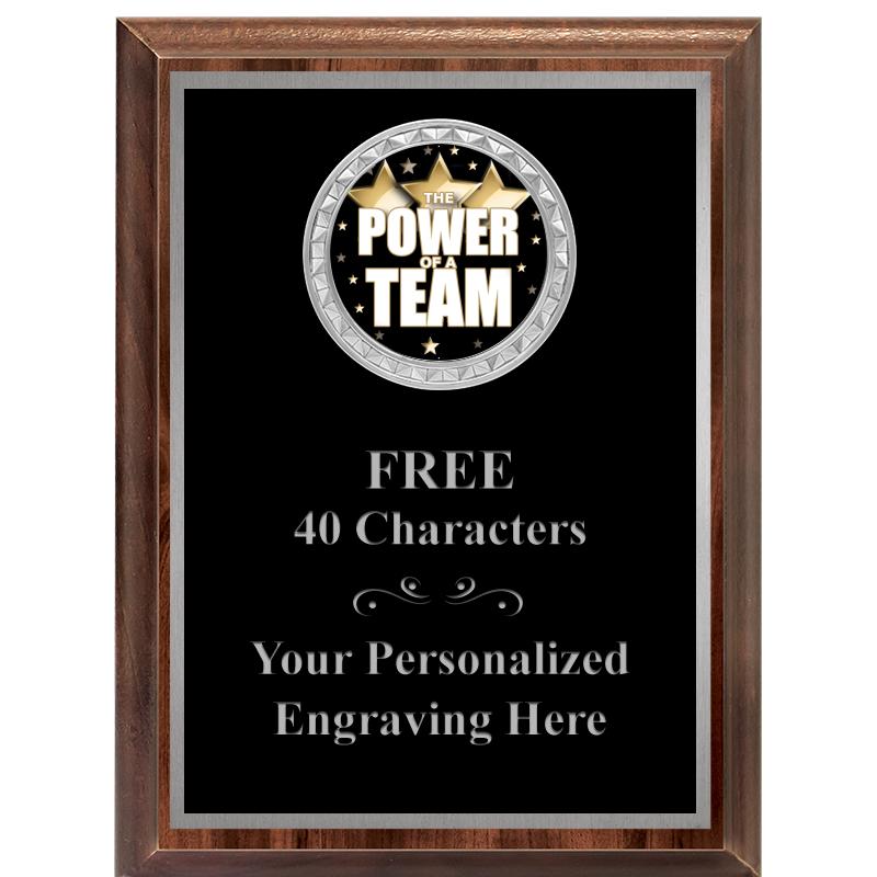 6X8 WOOD EXECUTIVE INS PLQ SV