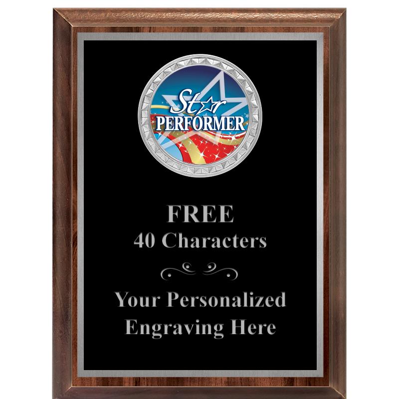 6X8 WOOD EXECUTIVE INS PLQ SV