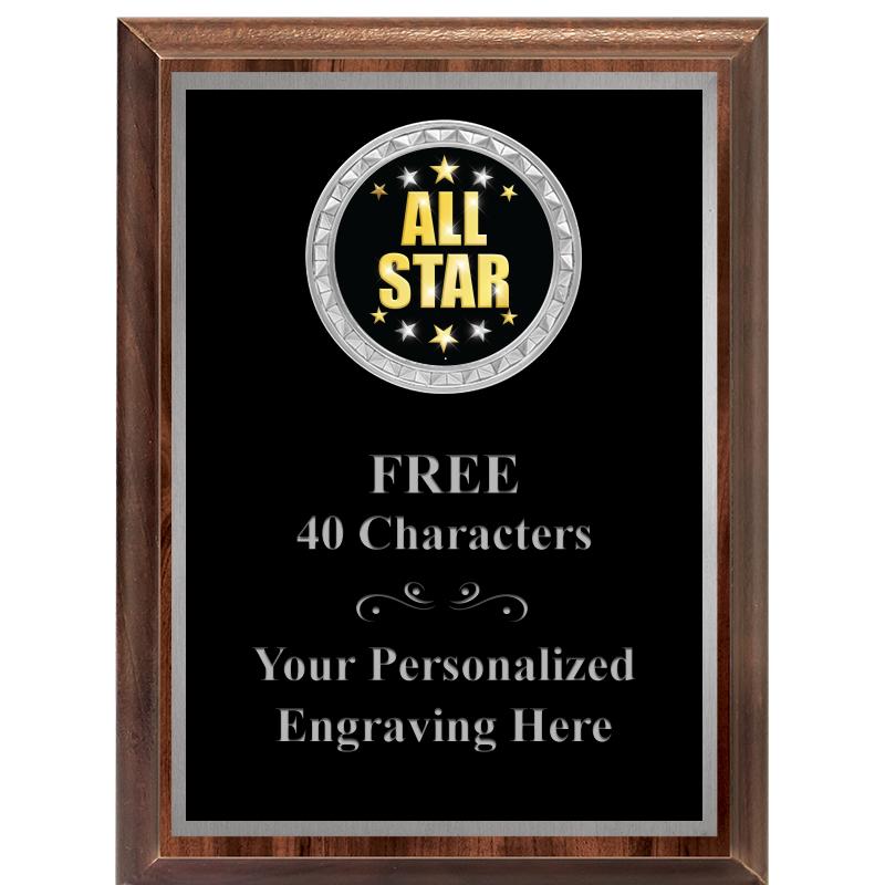 6X8 WOOD EXECUTIVE INS PLQ SV