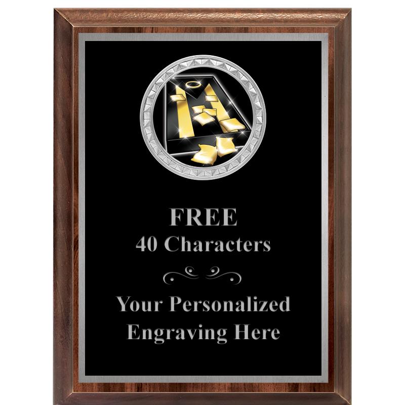 6X8 WOOD EXECUTIVE INS PLQ SV