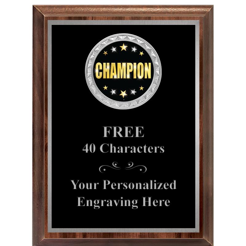 6X8 WOOD EXECUTIVE INS PLQ SV