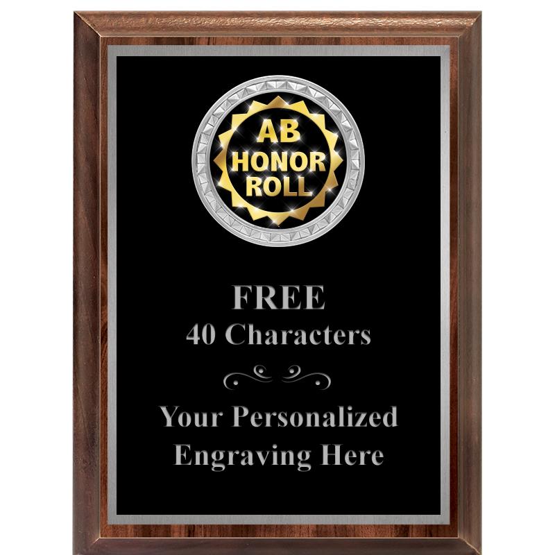 6X8 WOOD EXECUTIVE INS PLQ SV