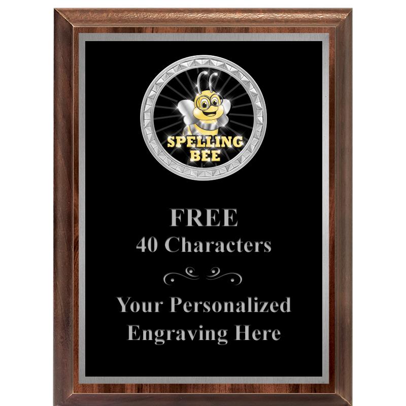 6X8 WOOD EXECUTIVE INS PLQ SV