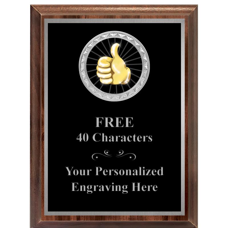 6X8 WOOD EXECUTIVE INS PLQ SV