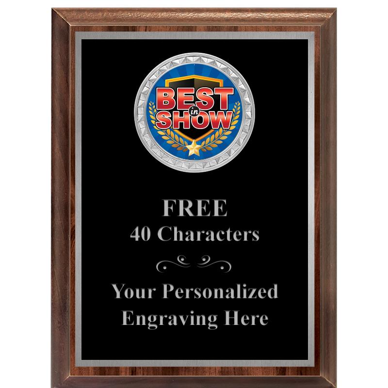 6X8 WOOD EXECUTIVE INS PLQ SV