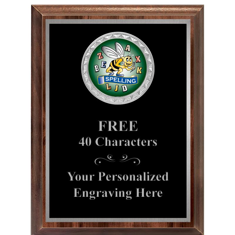 6X8 WOOD EXECUTIVE INS PLQ SV