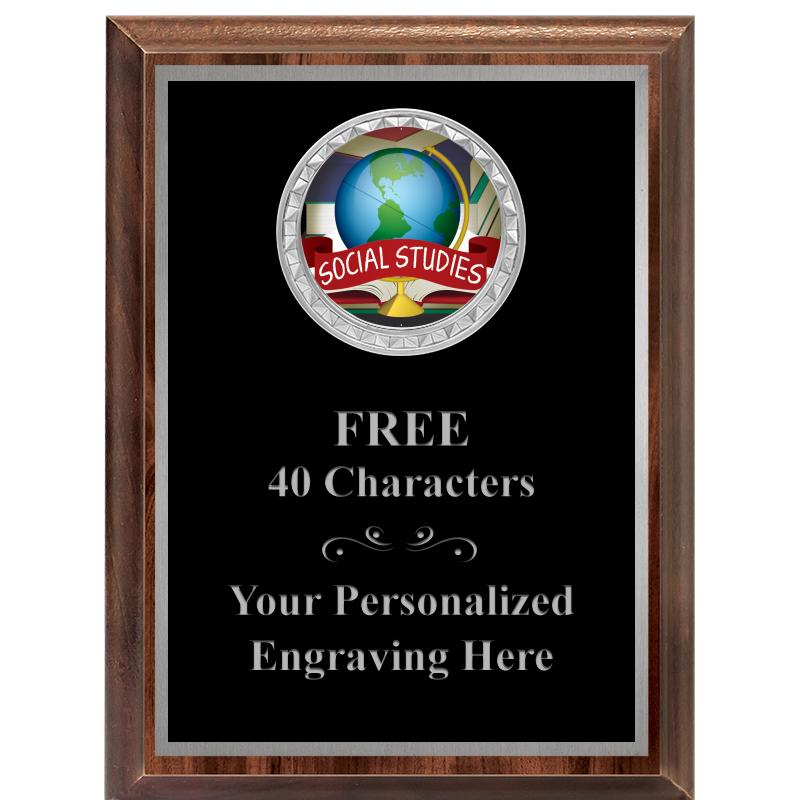 6X8 WOOD EXECUTIVE INS PLQ SV