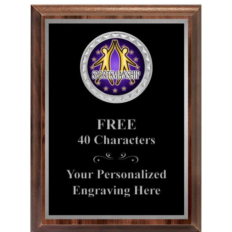 6X8 WOOD EXECUTIVE INS PLQ SV