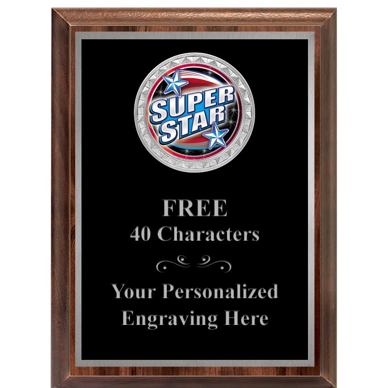 6X8 WOOD EXECUTIVE INS PLQ SV