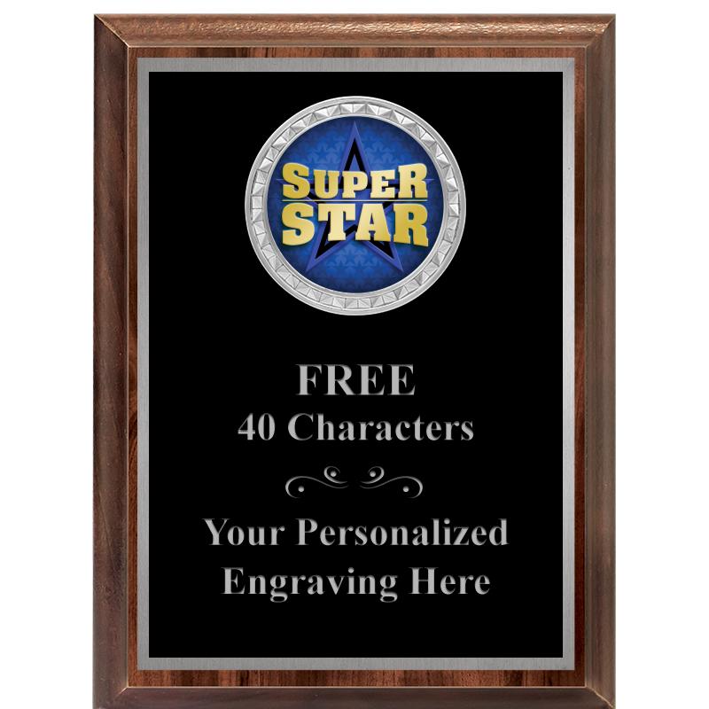 6X8 WOOD EXECUTIVE INS PLQ SV