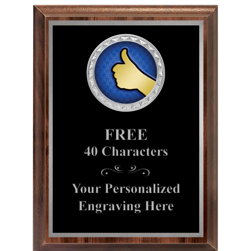 6X8 WOOD EXECUTIVE INS PLQ SV