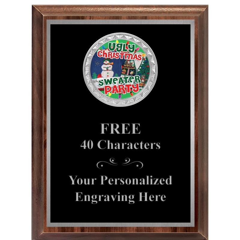 6X8 WOOD EXECUTIVE INS PLQ SV