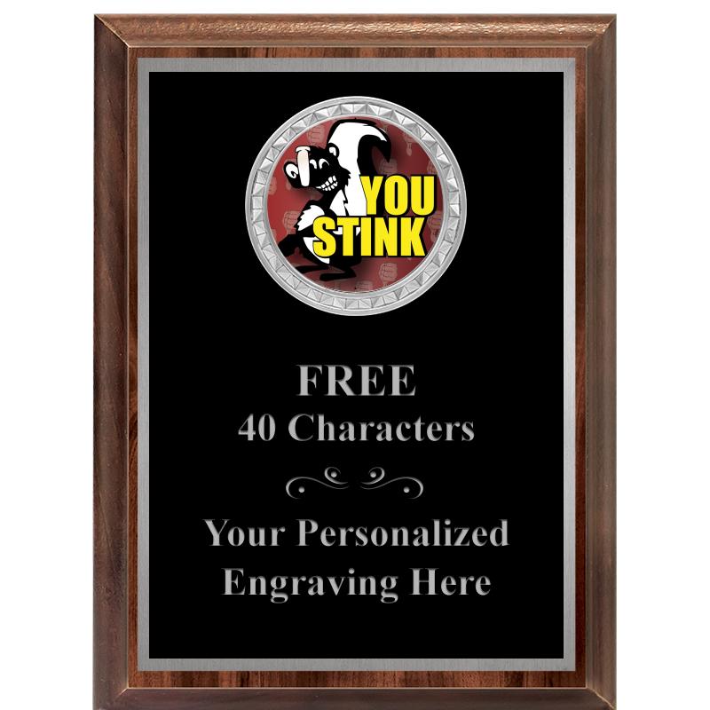 6X8 WOOD EXECUTIVE INS PLQ SV