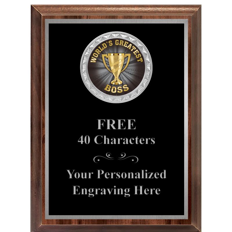 6X8 WOOD EXECUTIVE INS PLQ SV