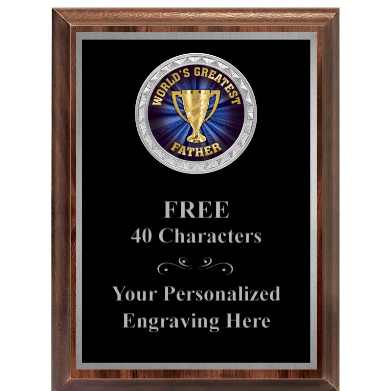 6X8 WOOD EXECUTIVE INS PLQ SV