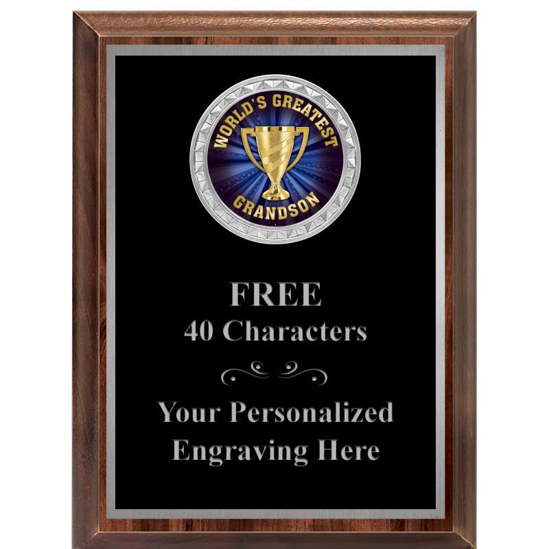 6X8 WOOD EXECUTIVE INS PLQ SV