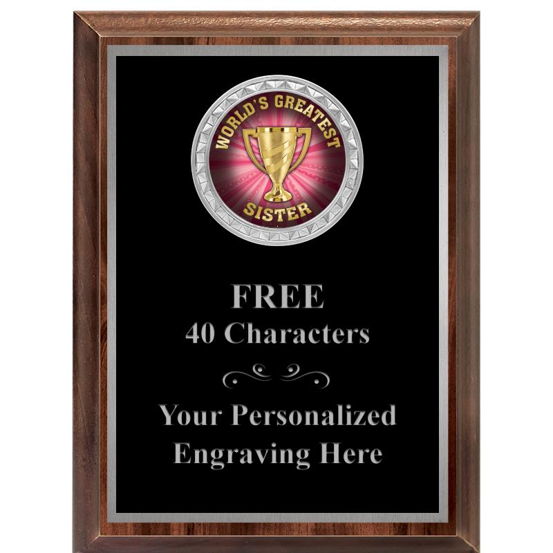 6X8 WOOD EXECUTIVE INS PLQ SV