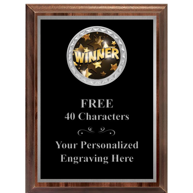 6X8 WOOD EXECUTIVE INS PLQ SV