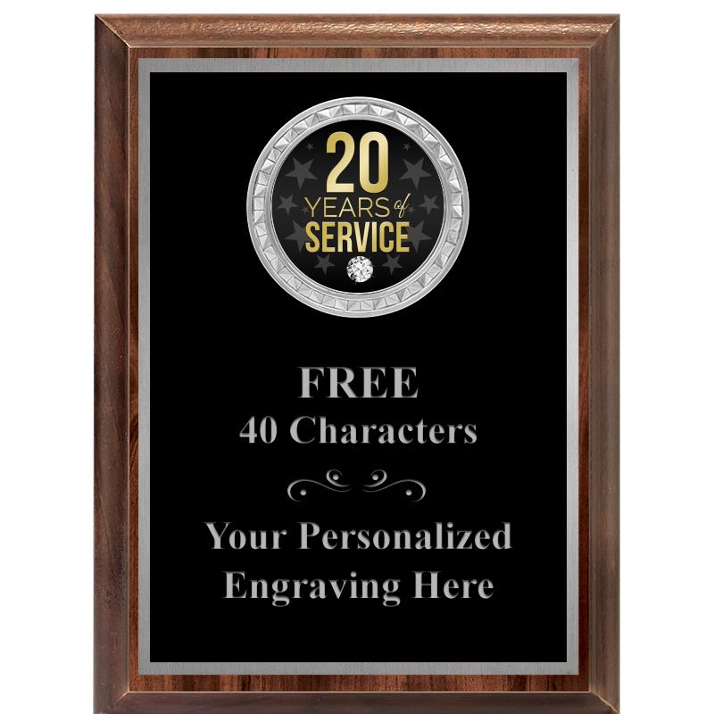 6X8 WOOD EXECUTIVE INS PLQ SV